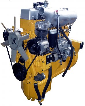 Bild 22: 125 PS Motor 4 VD 14,5/12-2, mit neuem Evolventen-Ölkühler in der Ölwanne (Foto: IFA-Museum)