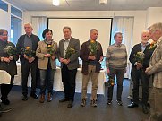 von Li. J. Hesse, M. Viehmann, C. B&ouml;ck, G. Helbing, W. Steinmetz, F. Herms, R. Baumgarten ; der neue wissenschaftliche Beirat (Foto: J. Heinemann)